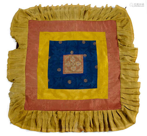 A SILK AND BROCADE ALTAR COVER, Tibet, 19th ct