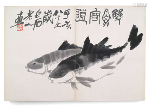 A COLOUR WOODBLOCK LEPORELLO ALBUM BY QI BAISHI (1864-1957) WITH TWELVE PRINTS FROM 1948