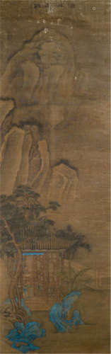 Anonymous Landscape with Scholar's Studio in the Rain, China, ca
