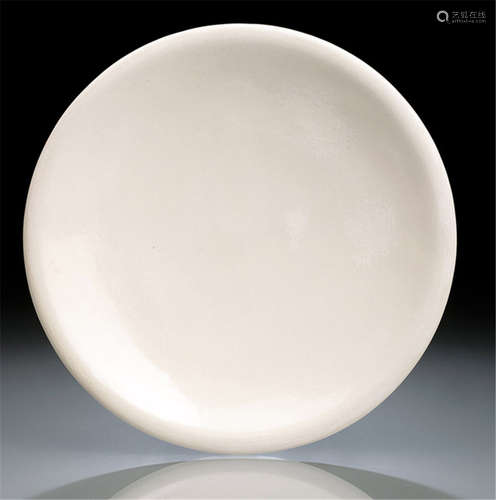 A CIRCULAR DINGYAO DISH, China, Song/Yuan dynasty-Property from an old Austrian private collection-Minor wear