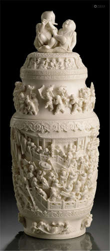 IVORY VASE AND COVER