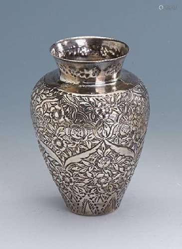 Flower vase, 800 silver, corpus with floral ornament