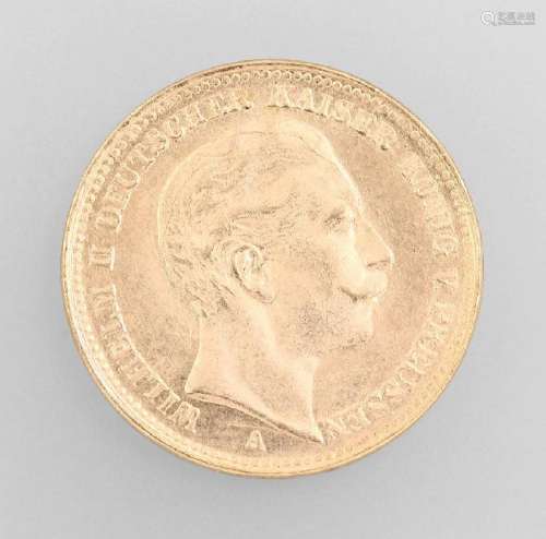 Gold coin, 20 Mark, German Reich, 1897