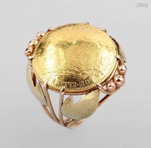 14 kt gold ring, german approx. 1910