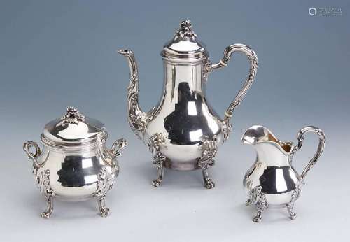 3-part coffee set, France approx. 1900/10