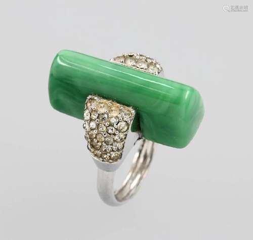 TRIFARI ring with bakelite and rhine stones