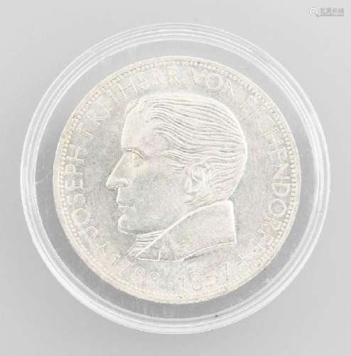 Silver coin, 5 Mark, Germany, 1957, Joseph Freiherr of