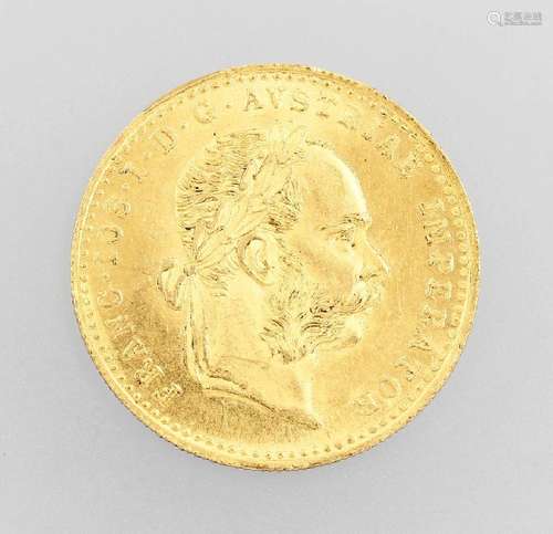 Gold coin, 1 ducat, Austria-Hungary, 1915