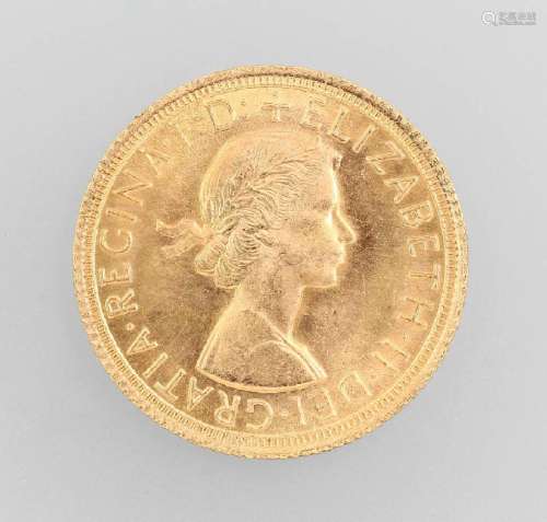 Gold coin, Sovereign, Great Britain, 1966
