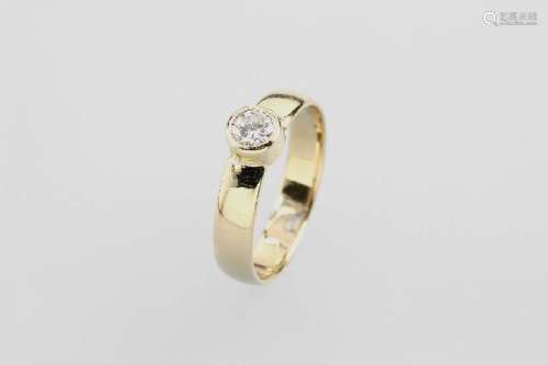 14 kt gold NIESSING ring with brilliant