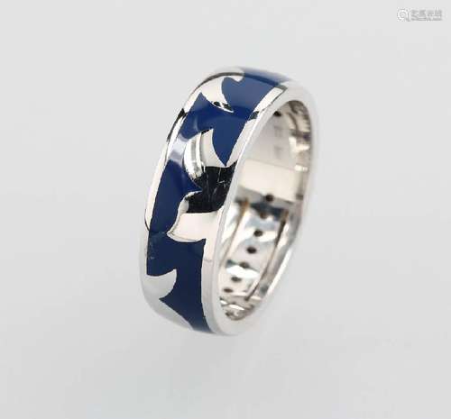 18 kt Gold LEO WITTWER Ring with enamel