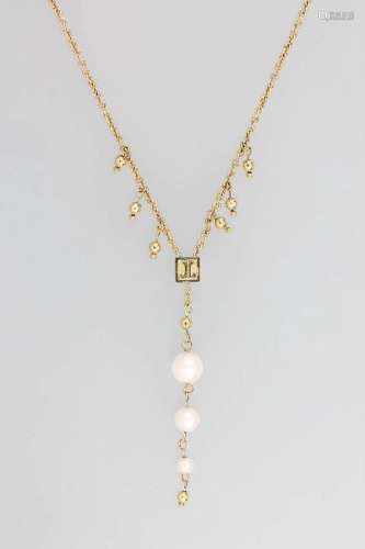 18 kt gold necklace with pearl, JETTE JOOP