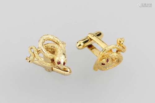 Pair of cuff links 'Snake'