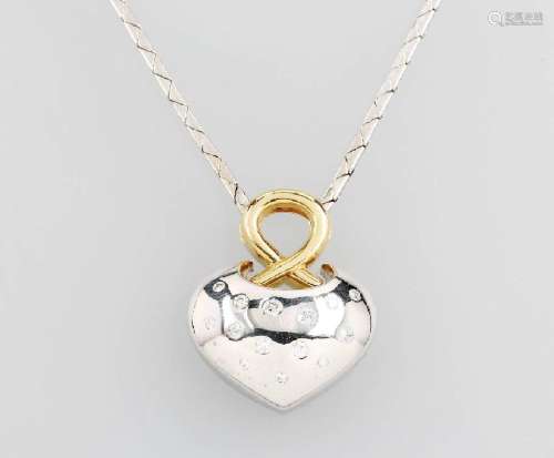 18 kt gold necklace 'heart' with brilliants