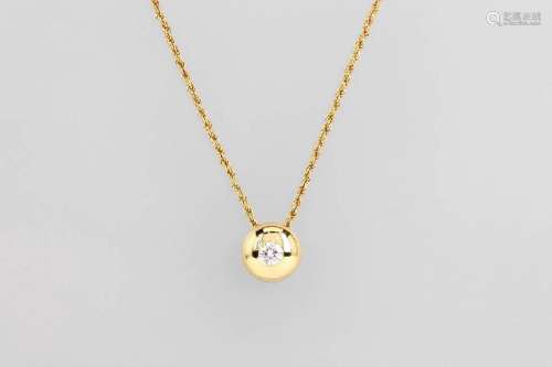 18 kt gold necklace with brilliant