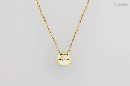 18 kt gold necklace with brilliant