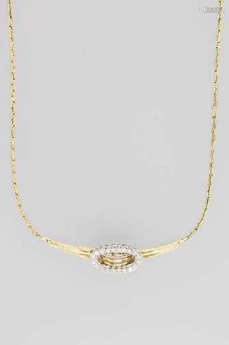 14 kt gold necklace with brilliants