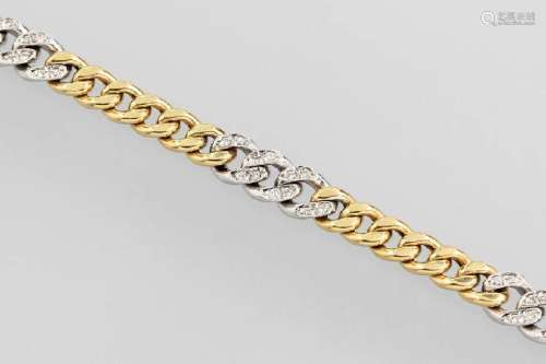 14 kt gold bracelet with diamonds