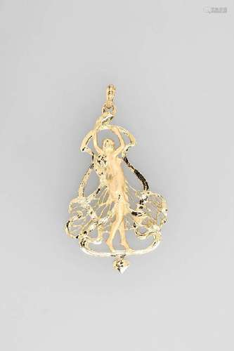 Extraordinary 14 kt gold pendant 'Angel'