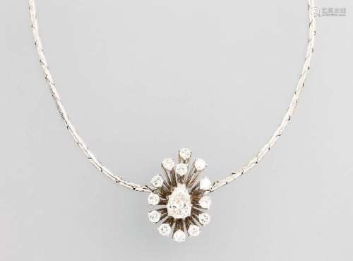 18 kt gold necklace with diamonds