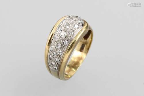 18 kt gold ring with brilliants