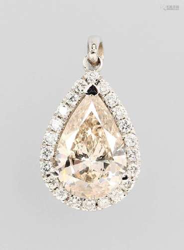 18 kt gold pendant with diamonds