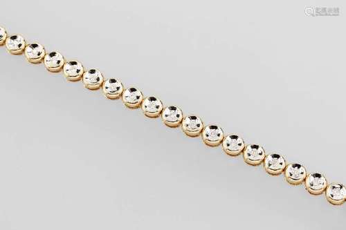 14 kt gold bracelet with brilliants