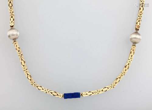14 kt gold royal chain with lapis lazuli