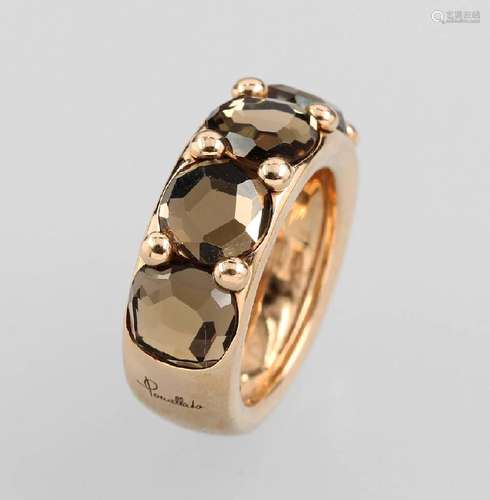 18 kt gold POMELLATO ring with prasiolites