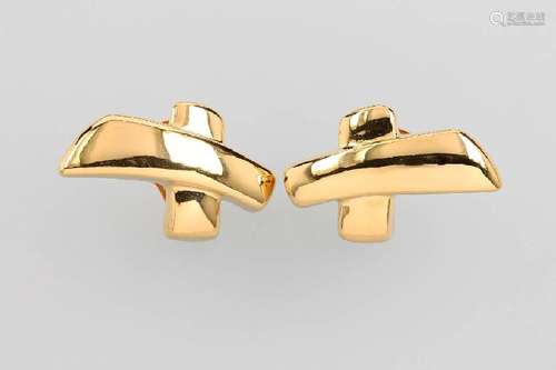 Pair of 18 kt gold earrings