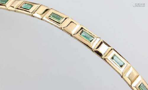 18 kt gold bracelet with tourmalines