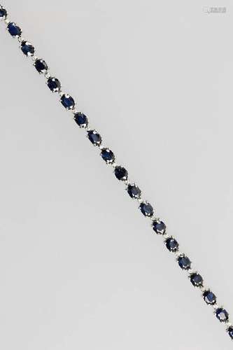 18 kt gold bracelet with sapphires and diamonds