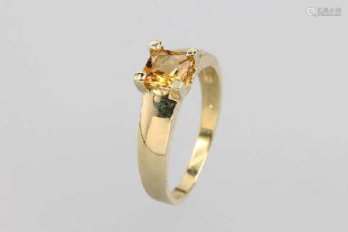 14 kt gold ring with citrine