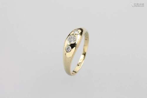 14 kt gold bandring with brilliants