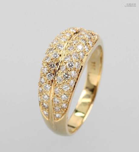 18 kt gold ring with brilliants