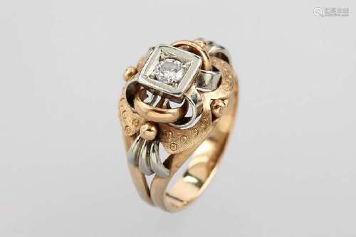 18 kt gold ring with brilliant