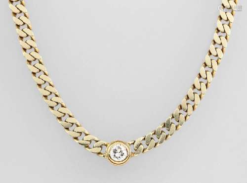 14 kt gold necklace with brilliant