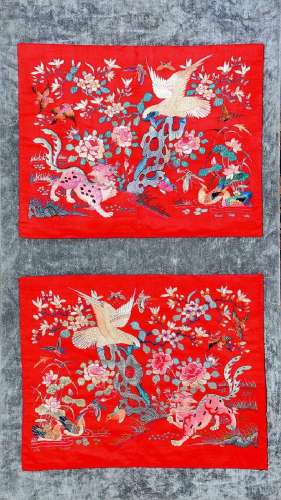 Chinese Silk Textiles 'Seat Covers',