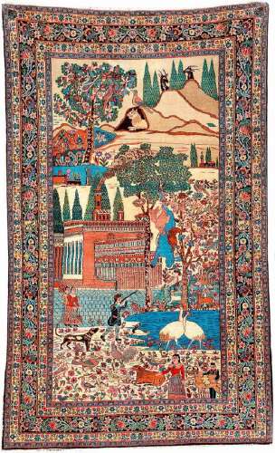 Dorokhsh 'Mahmoud Khoei' Pictorial-Rug (Signed),