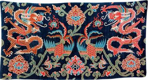 Tibetan Shigatse 'Kaden Wedding-Rug' (Dragon- Phoenix