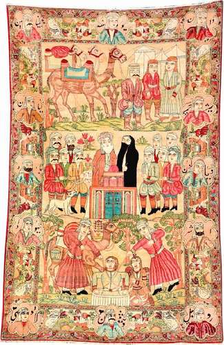 Kirman-Ravar 'Pictorial Rug' (Story Of Joseph, Son Of