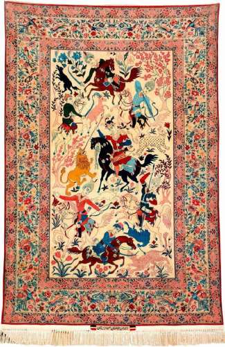 Isfahan Seirafian 'Pictorial Rug' (Signed),