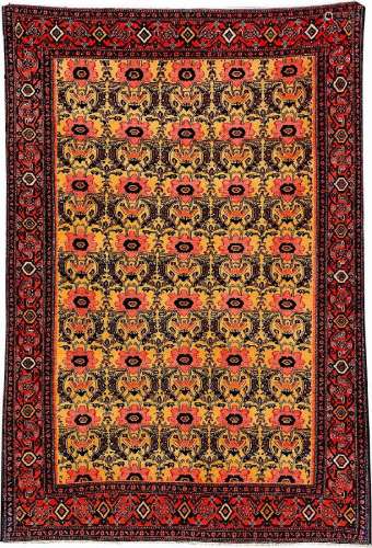 Yellow Grounded Senneh 'Rug',