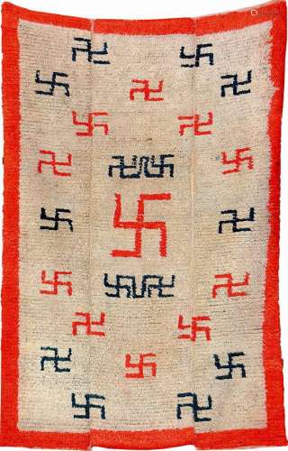 Rare Tibetan Tsukdruk 'Rug' (Swastika Design),