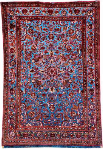 Silk & Metal-Thread Souf-Kashan 'Carpet',