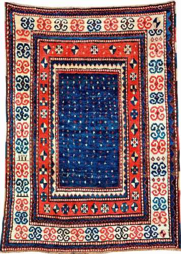 Dated Kazak 'Village Rug' (Snowflake Design),