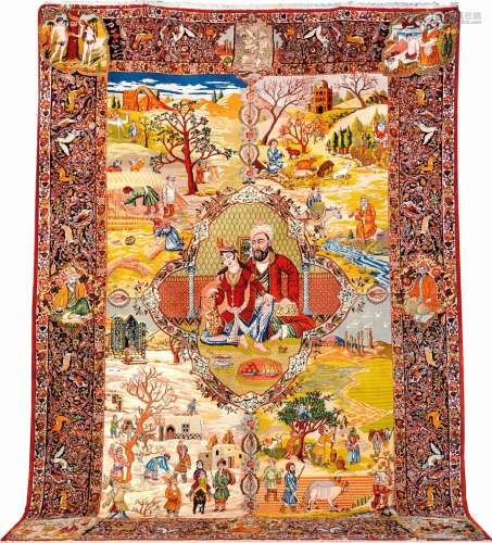 Tabriz 'Pictorial Carpet' (Four Seasons Design with