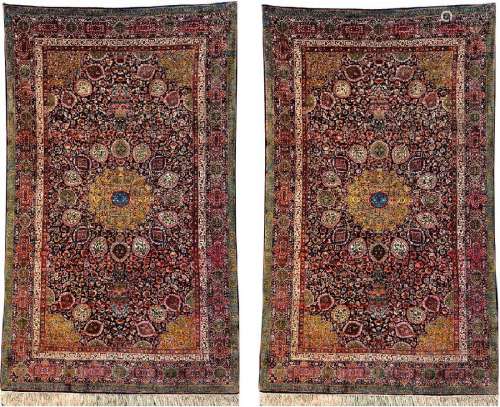 A Pair Of 'Merino Wool' Lahore 'Rugs' (Ardebil
