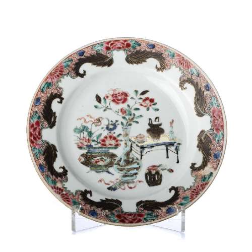 Chinese Porcelain floral plate, Yongzheng