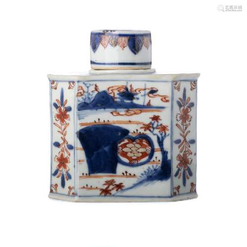 Chinese Porcelain Imari tea caddy, Kangxi